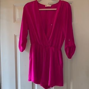 Hot pink romper
